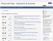 Tablet Screenshot of minecraft-answers.com